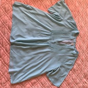 Old Navy Swing Top Light Blue Print XL